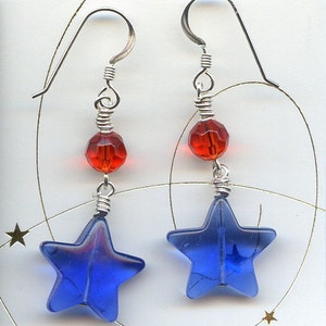 Independence Day Sterling Silver Earrings