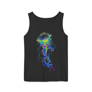 Jellyfish Tank Top - Unisex Ocean Sleeveless Tee, Summer Sleeveless Shirt, Sea Life Shirt for Men and Women,