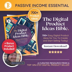 700+ Digital Product Ideas Bible, Passive Income with Digital Marketing, Etsy Digital Downloads, Private Label Rights (PLR), Resell Rights