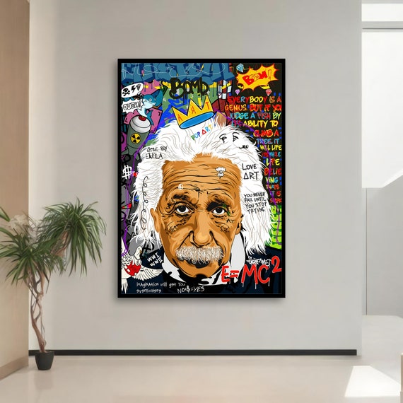 Meeting of Science and Art Canvas Painting, Graffiti Style