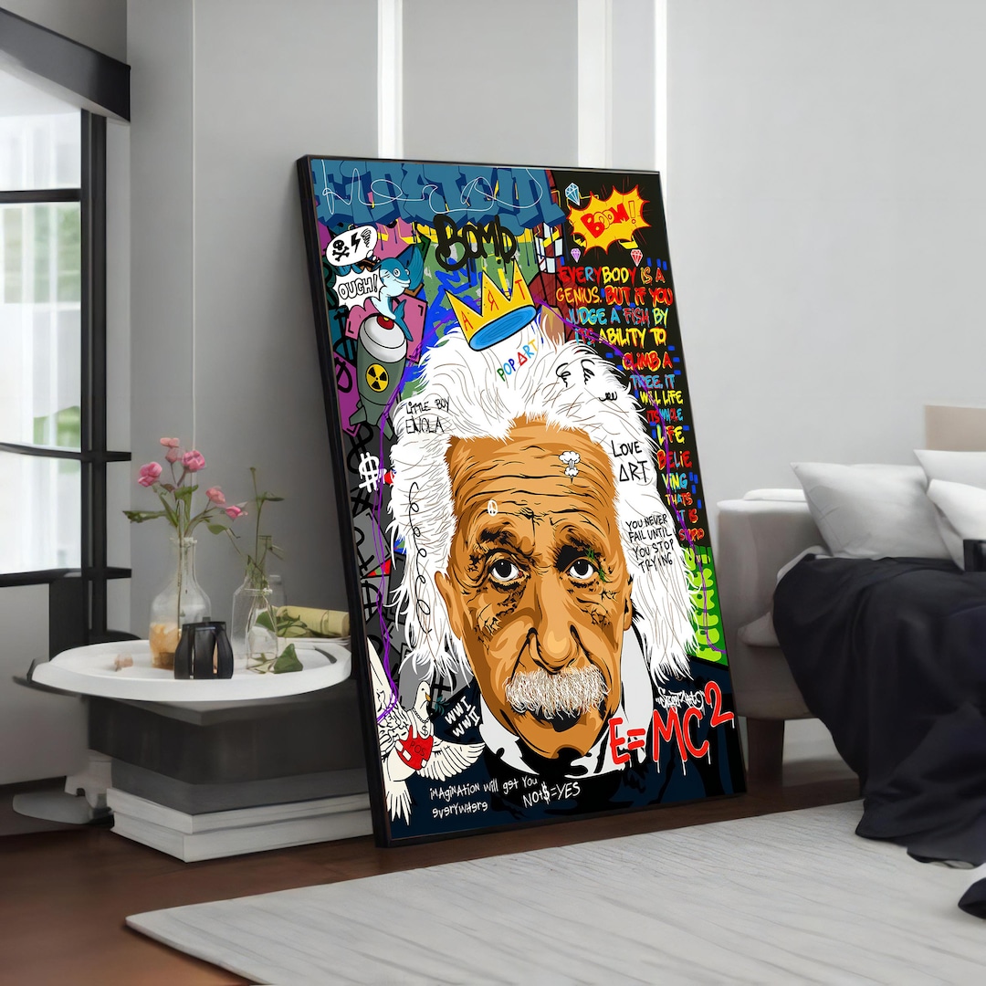 Meeting of Science and Art Canvas Painting, Graffiti Style