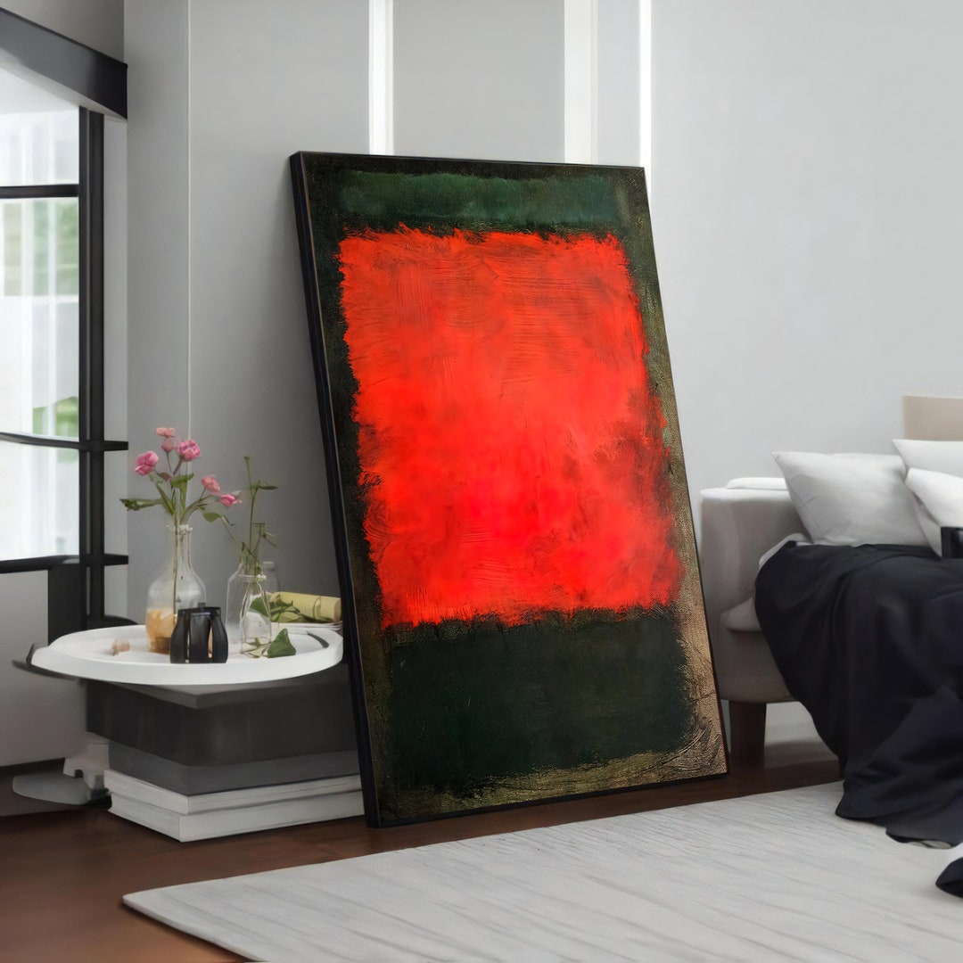 Power of Red - Mark Rothko Inspired Abstract Canvas, Modern Wall Art ...