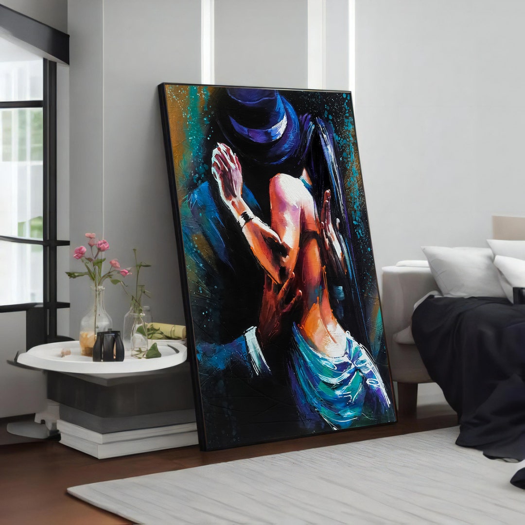 Tango Passion: Colors of Modern Art Canvas Painting, Vibrant Wall