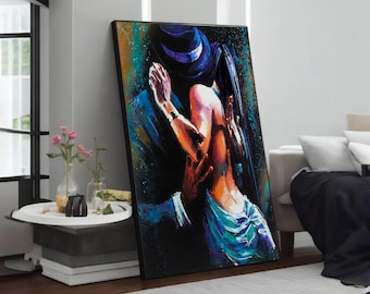 Tango Passion: Colors of Modern Art Canvas Painting, Vibrant Wall