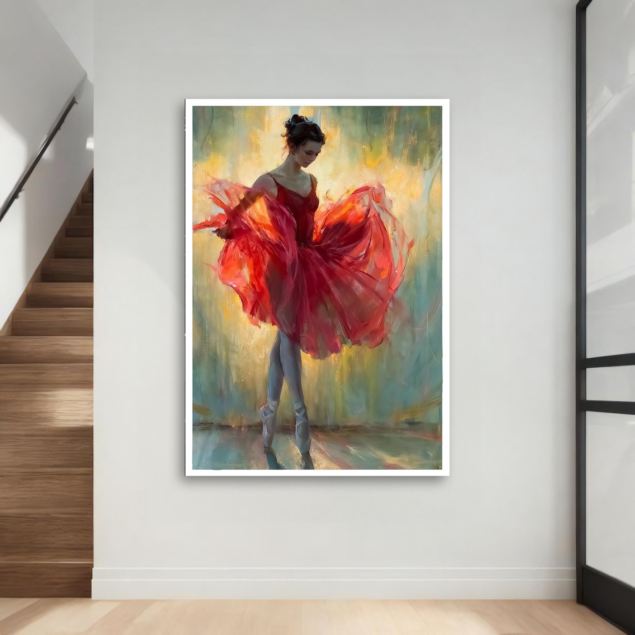 Ballerina in Red Dress: Art and Grace Canvas Painting, Elegant Wall Art,  Perfect Ballet Dancer Decor, Ideal Gift for Dance Lovers - Etsy
