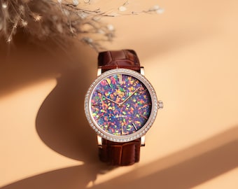 03652. 天然オーストラリア産オパールウォッチ：32mm シチズンクォーツ