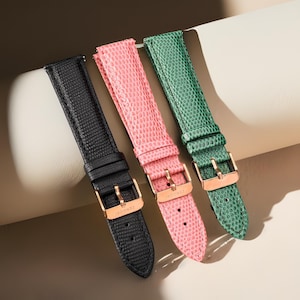Women Leather Watch Strap Band,Replacement Watch Band 16mm-18mm-20mm, Women Watch Strap,Birthday Gift for Women, with Fitting Tool,3 Colors