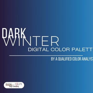 Dark Winter Digital Color Palette - Color Analysis - Deep Winter Season Color Swatch - Bonus Universal Colors