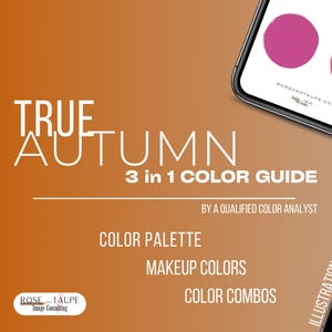 True Autumn Palette Pack - Digital Color Palette - Makeup Palette - Color Combinations - Color Analysis - Warm Autumn Color Swatch