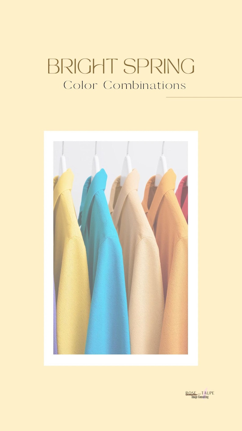 Bright Spring Color Combinations Guide, 90 Outfits (digital Download ...