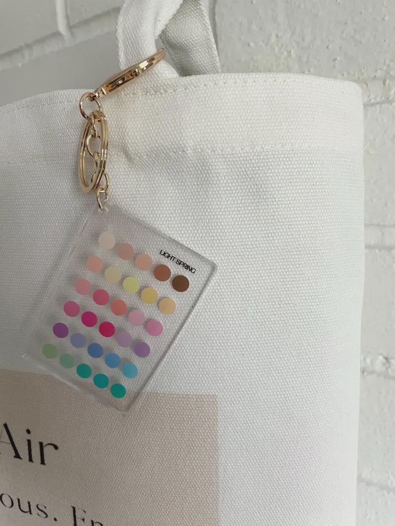 Light Spring Color Analysis Seasonal Keychain zdjęcie 6