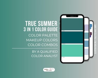 Farbanalytik True Summer Color Palette Pack: Makeup, Outfits (Digitale Datei)