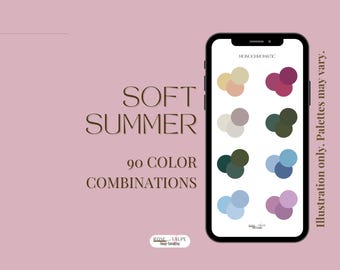 Soft Summer Color Combinations Guide, Muted Outfit Planning (Digital Download)