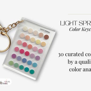 Light Spring Color Analysis Seasonal Keychain zdjęcie 2