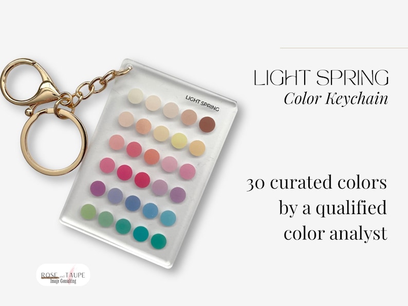 Light Spring Color Analysis Seasonal Keychain zdjęcie 2
