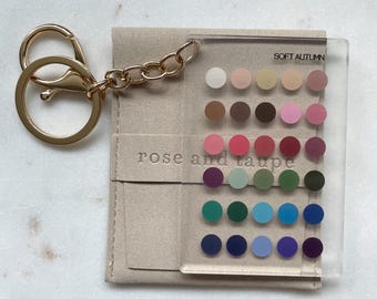 Soft Autumn Color Analysis Seasonal Keychain