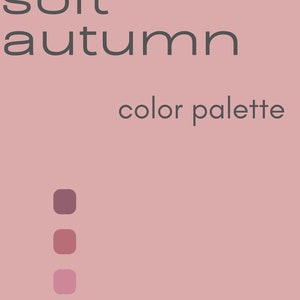 Soft Autumn Digital Color Palette Color Analysis Muted Autumn Color
