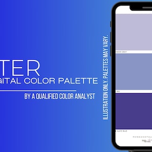 True Winter Digital Color Palette - Color Analysis - Cool Winter Season Color Swatch - Bonus Universal Colors