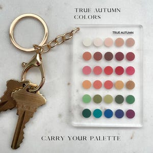 True Autumn Color Analysis Seasonal Keychain