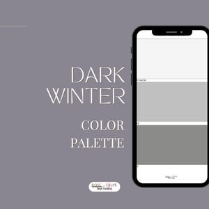 Dark Winter Color Palette, 49 Dramatic Shades, Personal Style Guide (PDF)