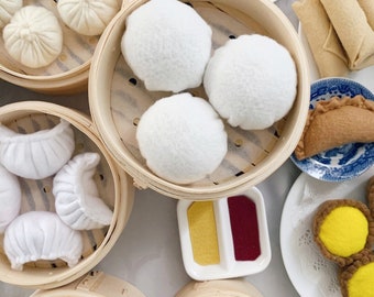 Gestoomde Bao Buns Dim sum Pretend Play Felt Food Yum Cha