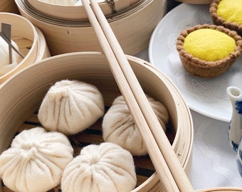 Dim sum Xiao Long Bao Pretend Play Felt Food Yum Cha