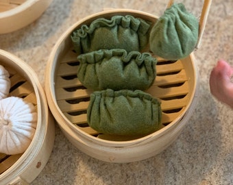 Veggie Dumpling Dim sum Pretend Play Felt Food Yum Cha