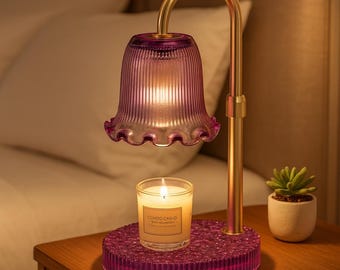 Dimmable Candle Warmer Lamp with Timer, Adjustable Height
