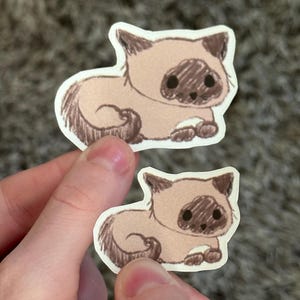 かわいい子猫のステッカー、スクラップブッキング、ジャーナリング、マット紙ステッカー