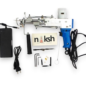Luspool-tuftpistool/machine, blauwe kleur NK02 met DHL Express-verzending + set met reserveonderdelen, gratis als cadeau voor kerst