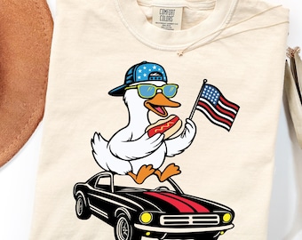 Ganso patriótico SVG PNG / Camiseta del 4 de julio / Bandera estadounidense SVG / Día de la Independencia patriótico PNG / Día de los Caídos / Descarga instantánea