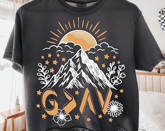 God is Greater Than the Highs and Lows SVG PNG,  Christian Mountains,  God Quotes,  Bible Verse Png, Jesus  Faith Png, Christian Sublimation