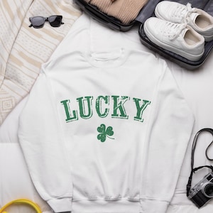 Lucky Varsity Png, St Patrick&#39;s Day Png, Retro Shamrock Png, Lucky png, St. Paddy&#39;s Day Svg, Retro St Patricks, Clover Svg, Digital Download