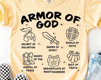Armor of God SVG PNG Christian Bible Verse Knight Sword Faith Kids Shirt Digital Download Inspirational Toddler Tee