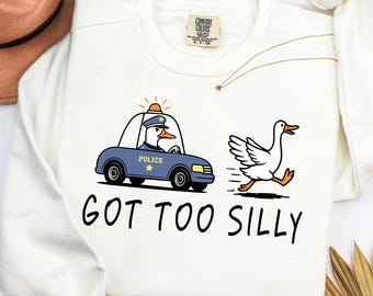 Got Too Silly Goose PNG SVG | Funny Goose Meme Design | Silly Goose University Shirt | Retro Bird Graphic