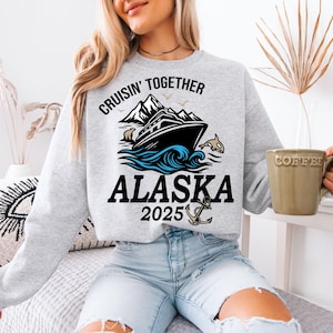 Crociera in Alaska 2025 SVG PNG / Magliette per famiglie in Alaska / Magliette da viaggio / Orso polare / Nave da crociera / Citazione Cruise Squad / Vacanze estive