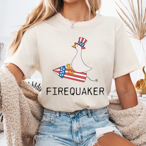 Feuerquacker SVG PNG | Lustige Gans 4. Juli Design | Rot, weiß, Boozy PNG | Gedenktag Gans Liebhaber Clipart | Vaterländische Freiheit