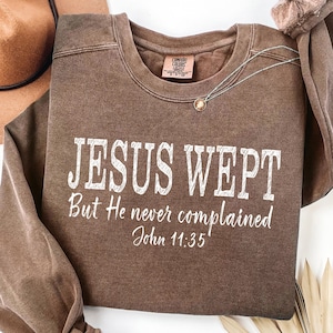 Jesus Wept SVG PNG | John 11:35 Bible Verse | Christian Scripture Cut File