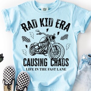 Rad Kid Era SVG PNG: Trendy Cool Kid Design | Edgy Boy Motorcycle Shirt | Toddler SVG | Baby Shower Gift | Causing Chaos (Digital Download)