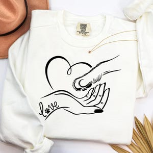 Pfote und Hand SVG PNG | Hund Pfote Liebe PNG | Haustier Erinnerung Design | Hund Mama Cricut Cut Datei