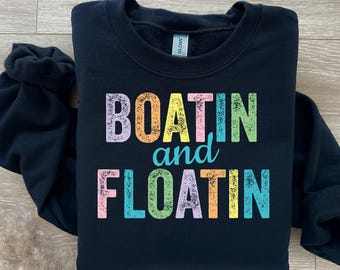 Boatin' and Floatin' SVG PNG | Retro Summer Vacation Design (Digital Download)