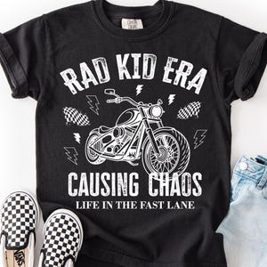 Rad Kid Era SVG PNG: Trendy Cool Kid Design | Edgy Boy Motorcycle Shirt | Toddler SVG | Baby Shower Gift | Causing Chaos (Digital Download)