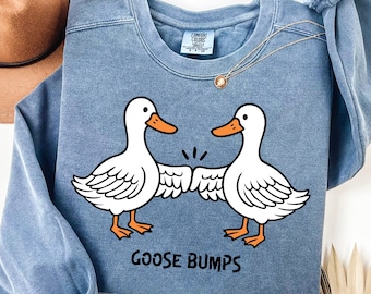 Goosebumps SVG PNG | Funny Goose Pun | Silly Goose Shirt Design | Cute Bird Humor Graphic