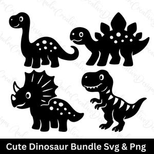 Cute Dinosaur SVG Bundle | T-Rex Triceratops Jurassic | Dinosaur Shapes for Child’s Room Decor | Vector Cutting File | Instant Download