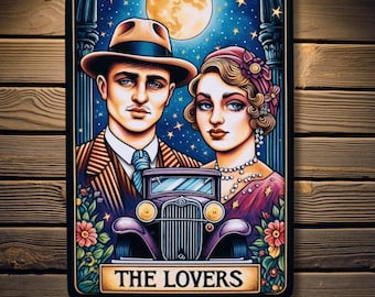 The Lovers / Tarot Card Vinyl Sticker / Bonnie and Clyde