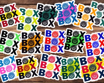F1 Racing 'Box' Waterproof Vinyl Sticker