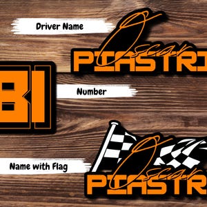Oscar Piastri (81) F1 Racing Sticker - McLaren Racing / Regular or UV Laminate Options image 1