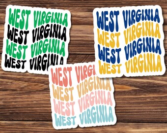 WV Vinyl Sticker, West Virginia Tumbler Decal