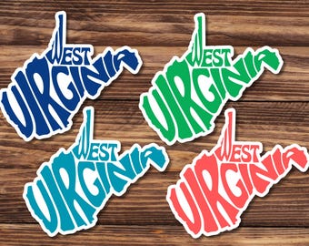 West Virginia Sticker: WV Vinyl Decal, Laptop, Tumbler