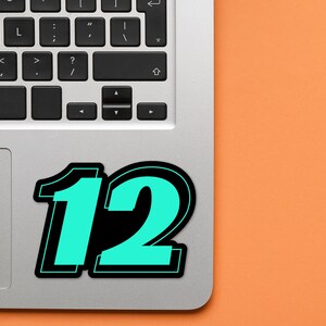 Kimi Antonelli F1 Sticker, Mercedes Racing Driver #12 Driver Number